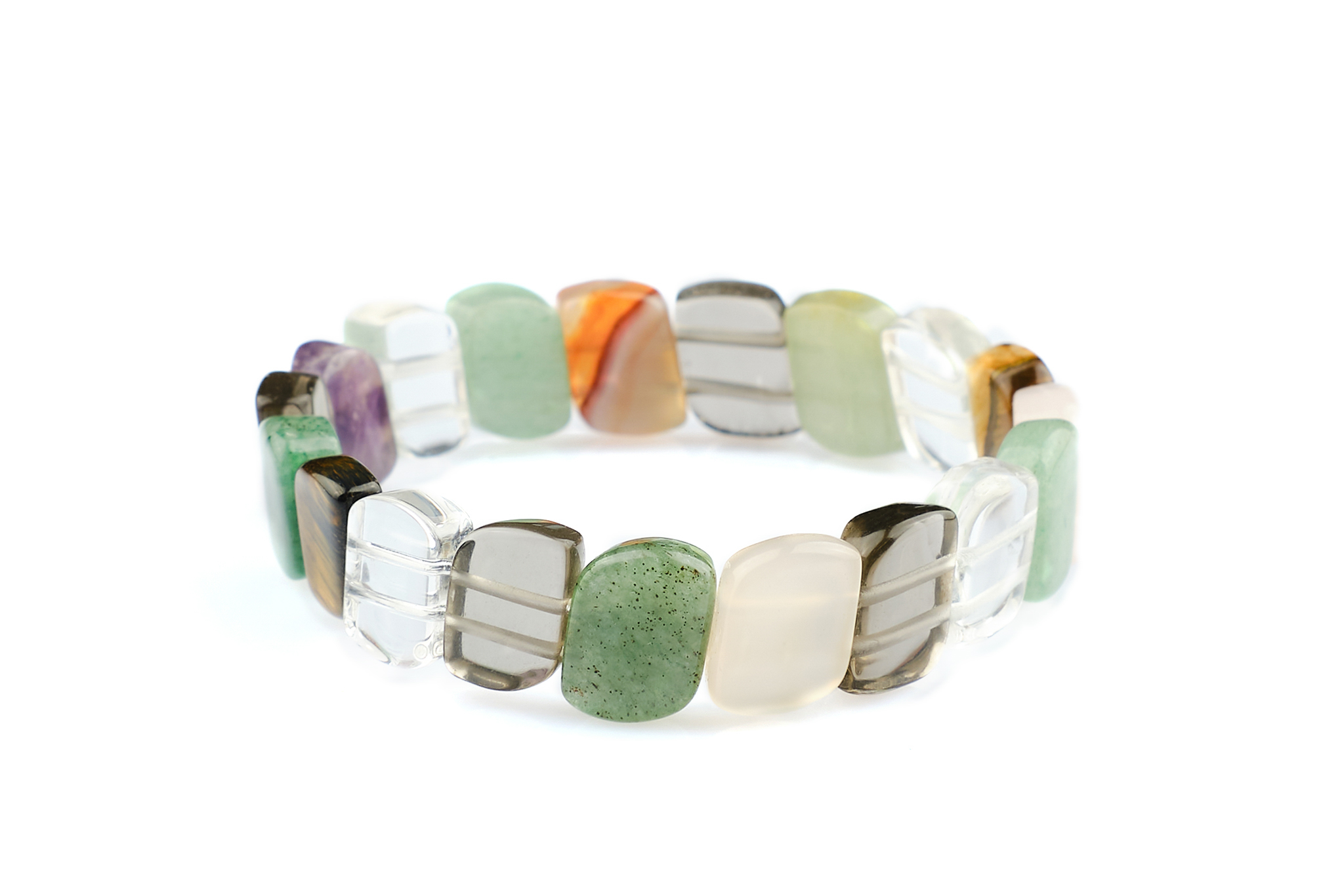 Bratara Stones cu Agat Multicolor si Elastic Bratara Stones cu Agat Multicolor si Elastic