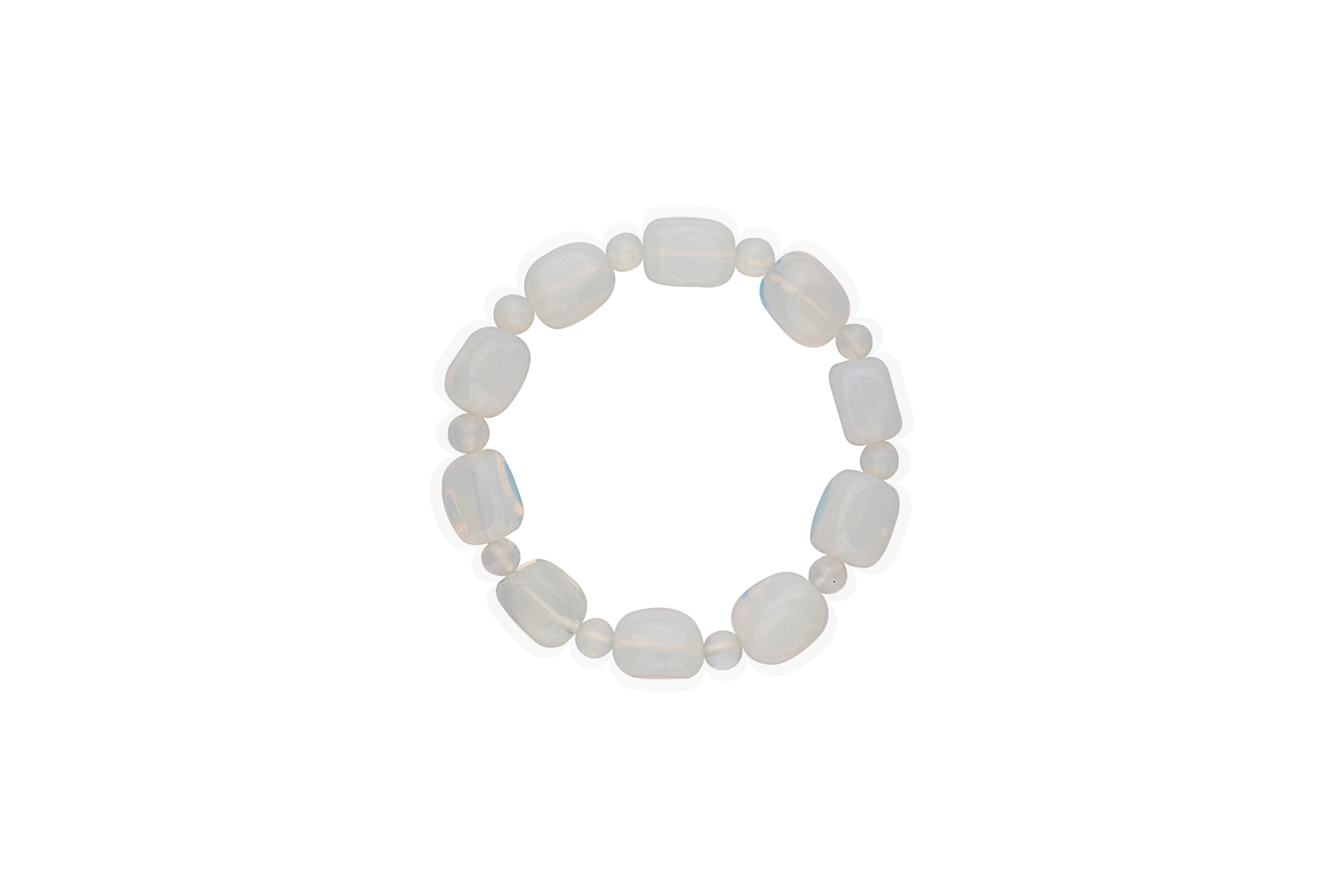 Bratara Stones cu Agat Alb si Elastic Bratara Stones cu Agat Alb si Elastic