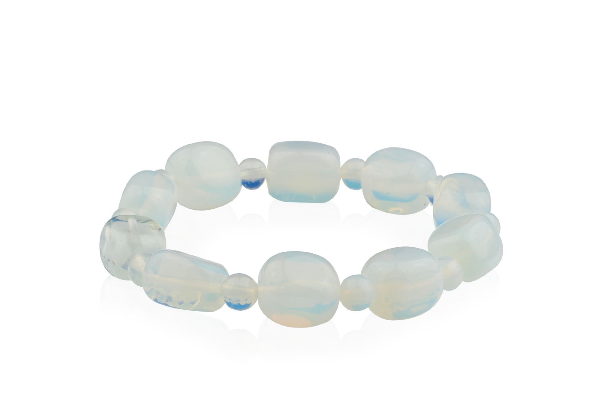Bratara Stones cu Agat Alb si Elastic Bratara Stones cu Agat Alb si Elastic
