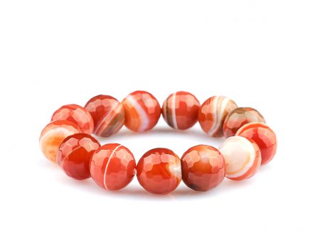Bratara Stones cu Agat Portocaliu si Elastic
