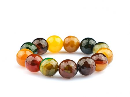 Bratara Stones cu Agat Multicolor si Elastic