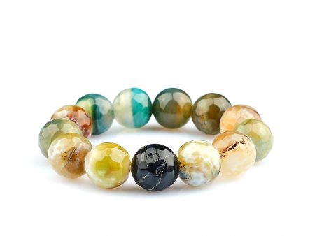Bratara Stones cu Agat Multicolor si Elastic