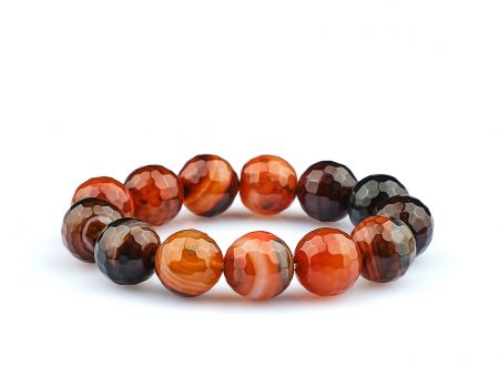 Bratara Stones cu Agat Maro si Elastic