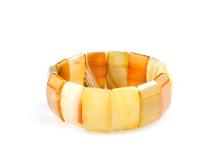 Bratara Stones cu Agat Galben si Elastic