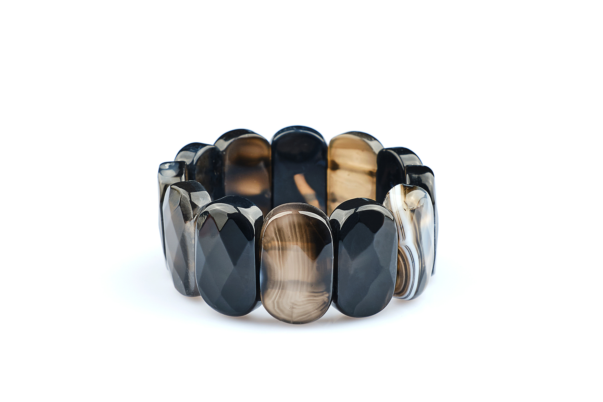 Bratara Stones cu Agat Multicolor si Elastic Bratara Stones cu Agat Multicolor si Elastic