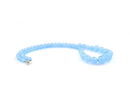 Colier Stones cu Agat Albastru si Inchizatoare Otel