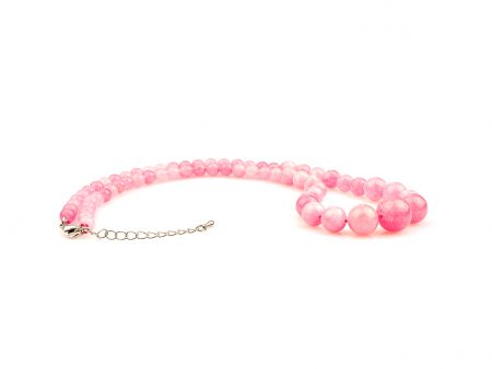 Colier Stones cu Agat Roz si Inchizatoare Otel