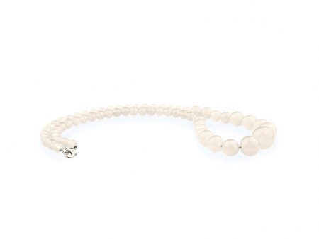 Colier Stones cu Agat Alb si Inchizatoare Otel