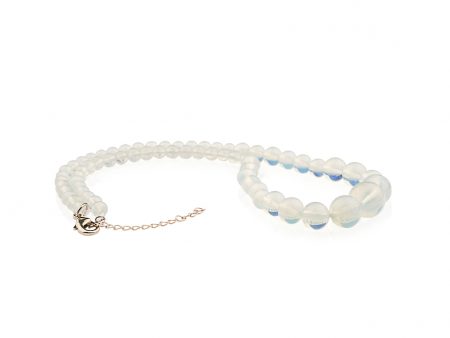 Colier Stones cu Agat Alb si Inchizatoare Otel