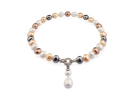 Colier Stones cu Perla Sidef si Inchizatoare Otel