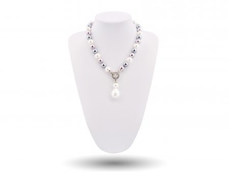 Colier Stones cu Perla Sidef si Inchizatoare Otel