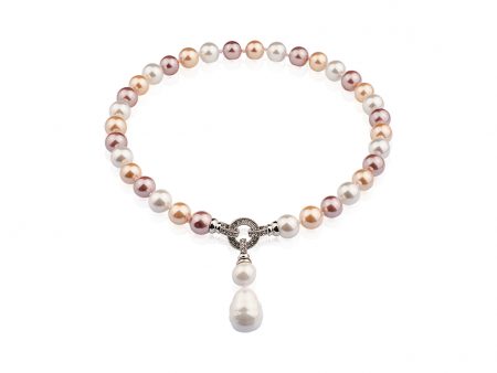 Colier Stones cu Perla Sidef si Inchizatoare Otel