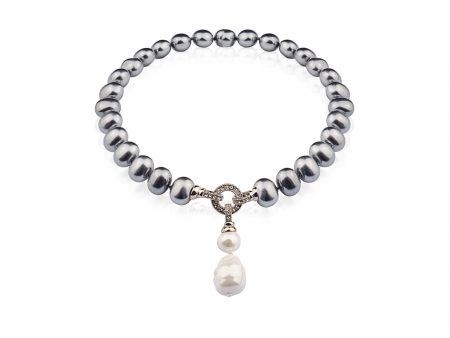 Colier Stones cu Perla Sidef si Inchizatoare Otel
