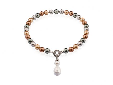 Colier Stones cu Perla Sidef si Inchizatoare Otel